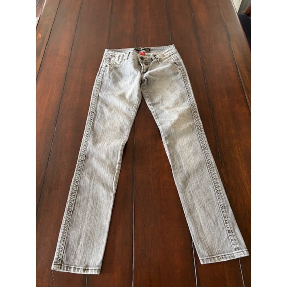 Freestyle Revolution Size 5 (27) Low Rise Denim Jeans Gray‎ Wash